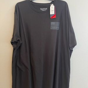 Reebok Black Big and Tall American Flag Tee in 4XLT - Brand New with Tags